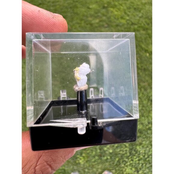 Gold on Quartz - Natural California Gold Specimen in Perky Display Box - #10 - Picture 2 of 4